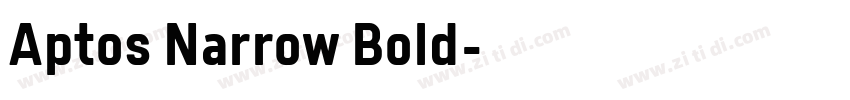 Aptos Narrow Bold字体转换